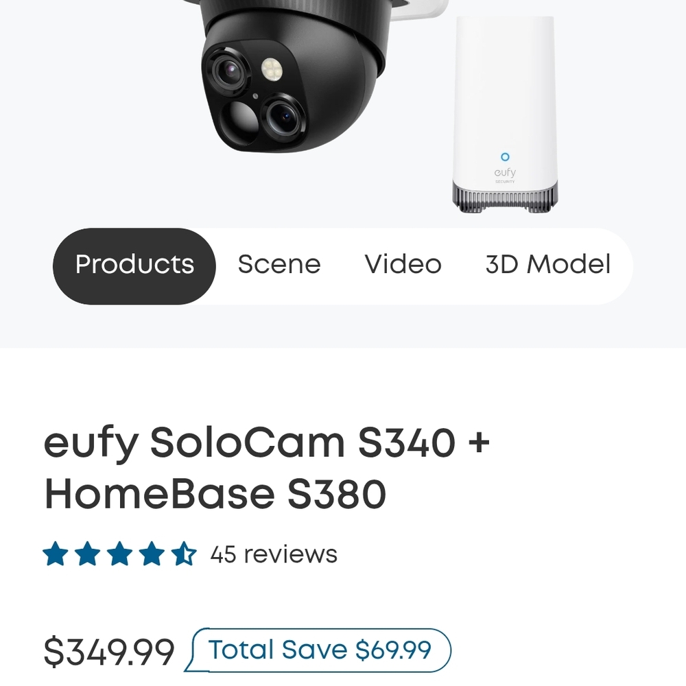 eufy SoloCam S340 + HomeBase S380 - Black